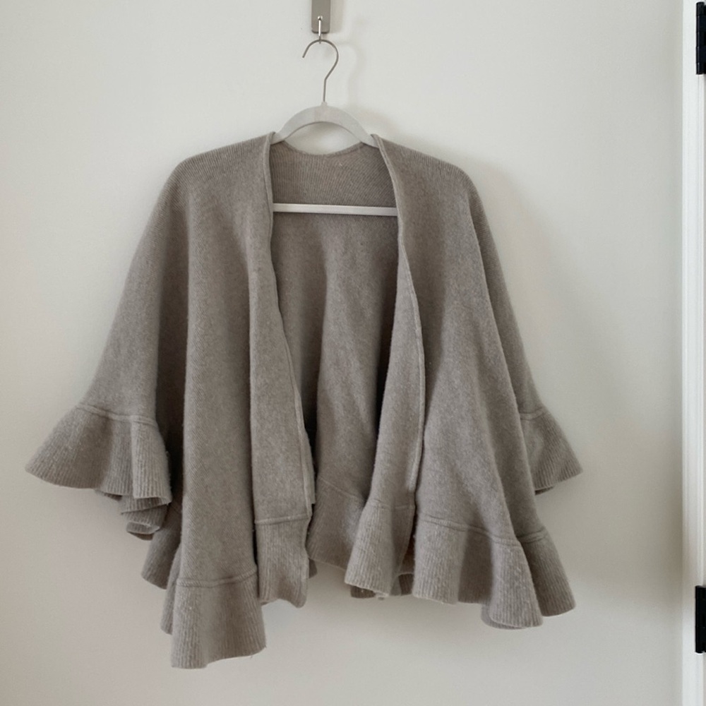 Ruffled Sweater Shawl
